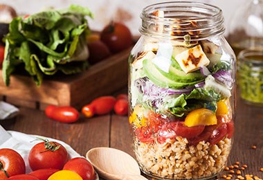 Photo of healthy food in a jar